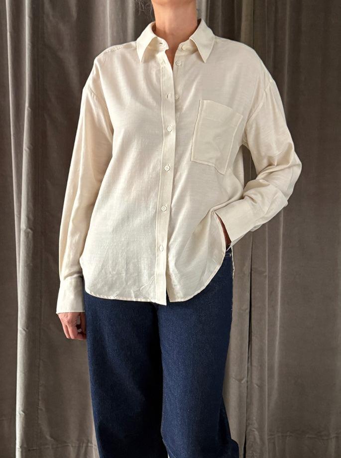 Closed - Oversized skjorte Almond cream