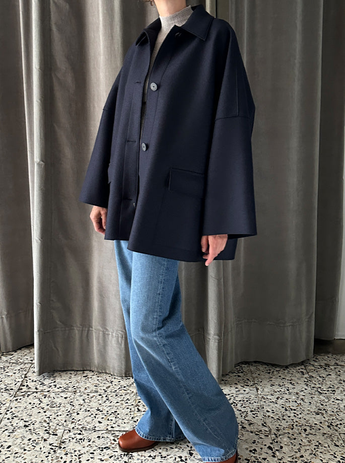 Harris Wharf - Country Cape Jakke Navy Blue