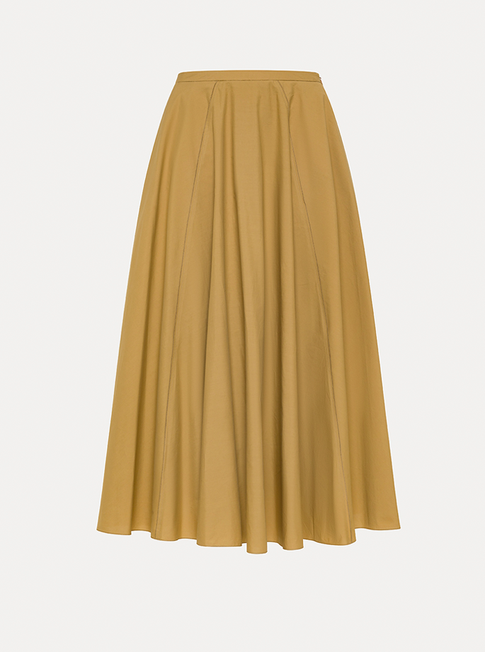 Forte Forte - My Skirt Popline Paneled Ambra