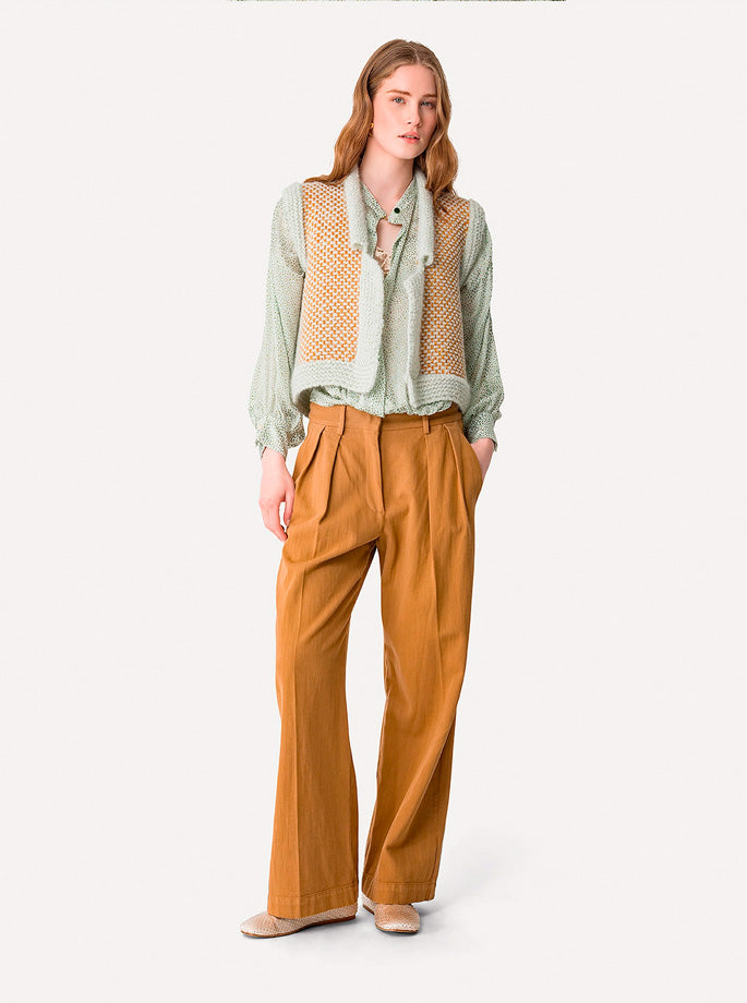 Forte Forte - My Pants Fluid Cotton Bull Sartorial MidWaist Noisette