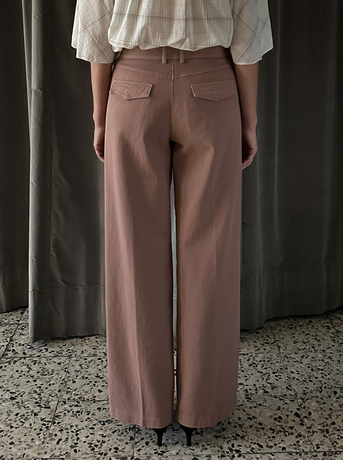 Forte Forte - My Pants højtaljet straight Mousse