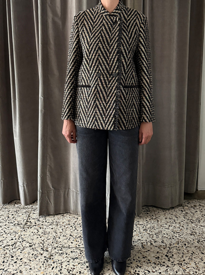 Forte Forte - My Jacket Chevron Jacquard Nero