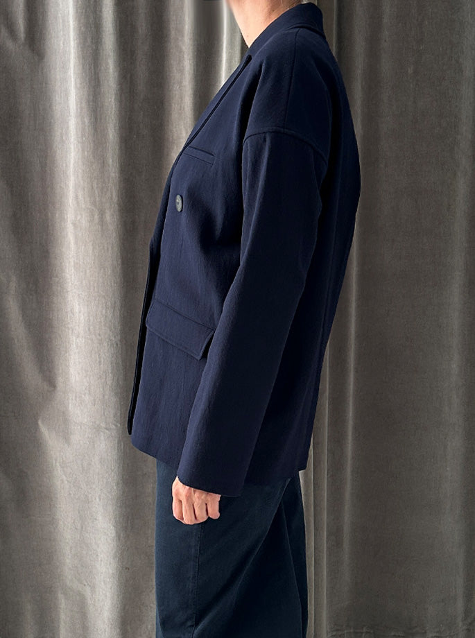 Forte Forte - My Jacket Cotton Viscose Doublebreasted Blazer Notte