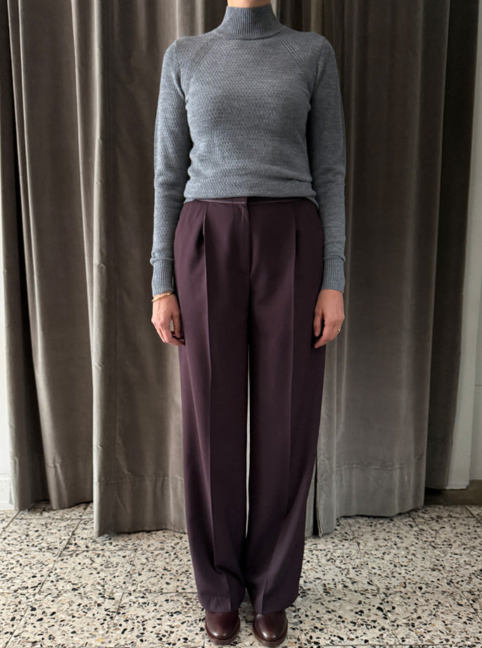 Forte Forte - Poudre High Waist Pants bordeaux