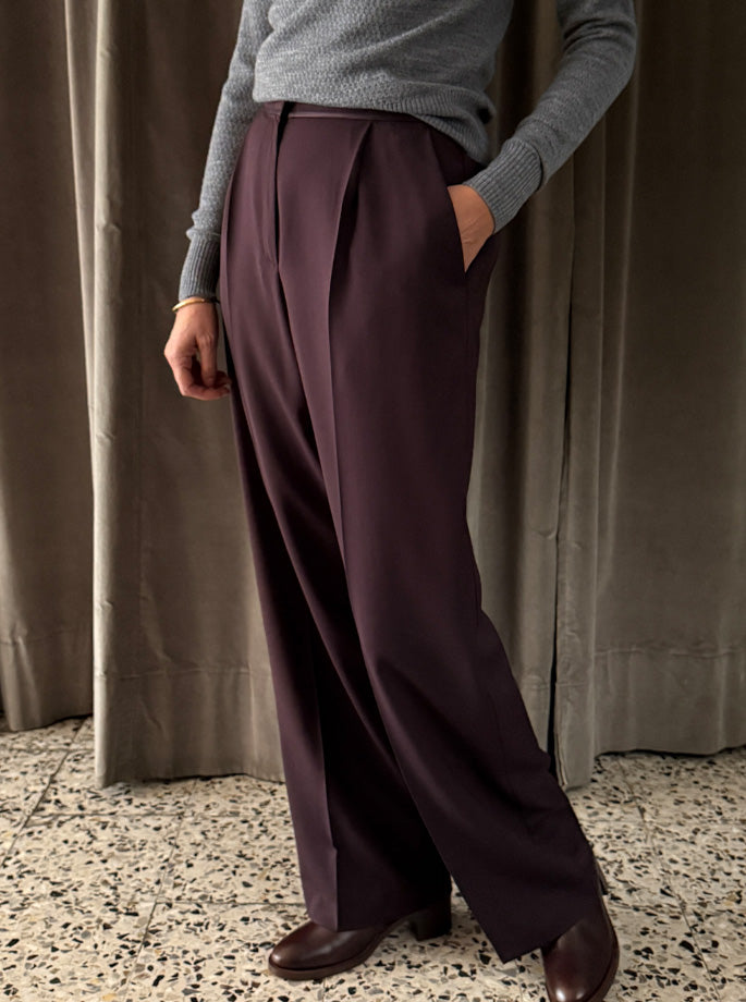 Forte Forte - Poudre High Waist Pants bordeaux