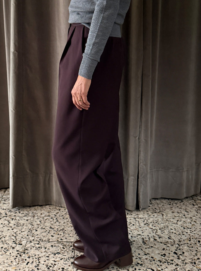 Forte Forte - Poudre High Waist Pants bordeaux
