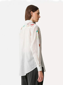 Forte Forte - My Shirt Broderet Garden - Organic Fashion - ES Webshop