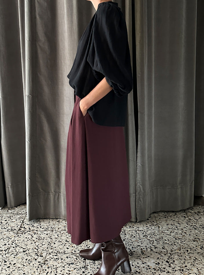 Forte Forte - My Skirt Midi Bordeaux