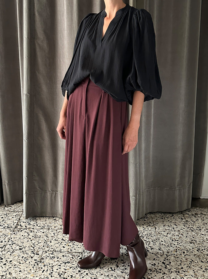 Forte Forte - My Skirt Midi Bordeaux