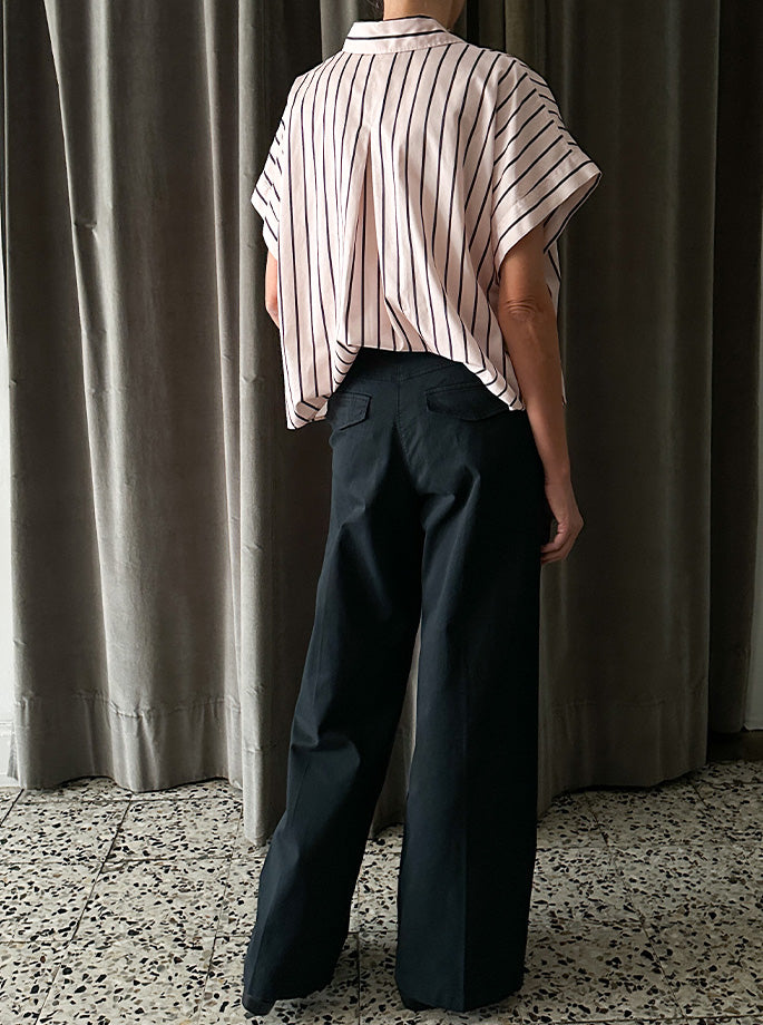 Forte Forte - My Pants Peached Cotton High Waisted Nero