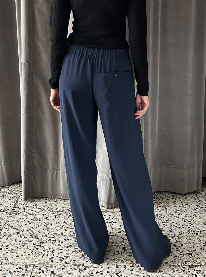 Forte Forte - My Pants Fluid Slubbed Canvas Cargo Notte