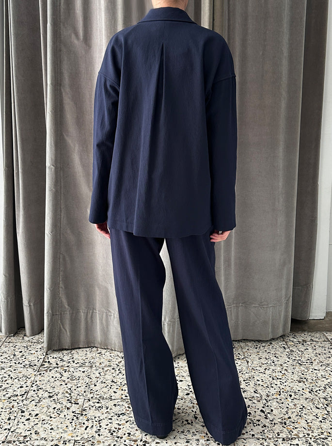 Forte Forte - My Jacket Cotton Viscose Doublebreasted Blazer Notte