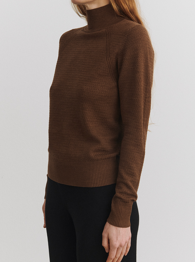 Fub - Turtleneck Strik hazel melange