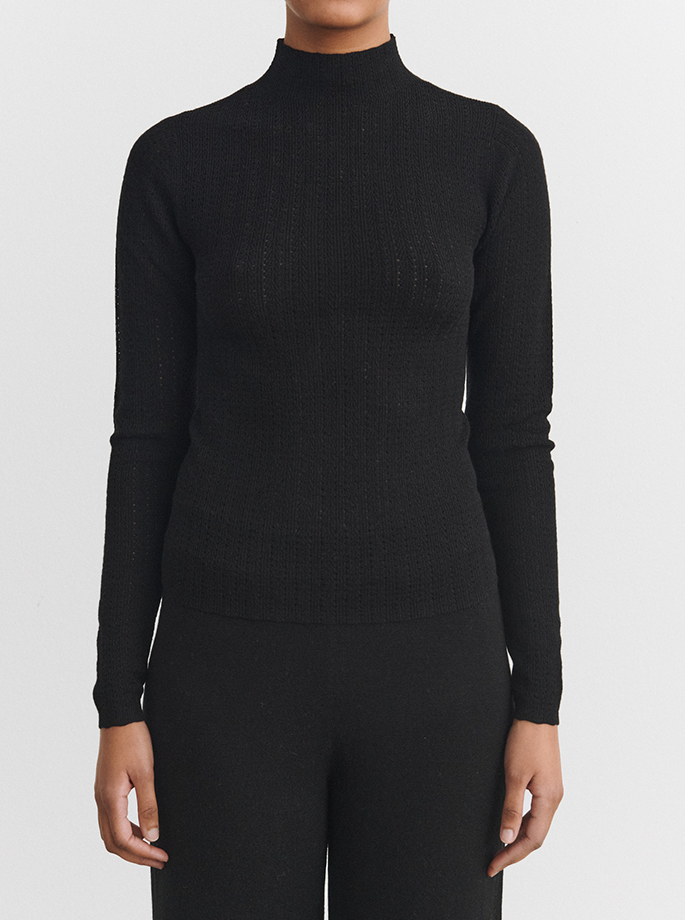 Fub - Highneck Strik sort