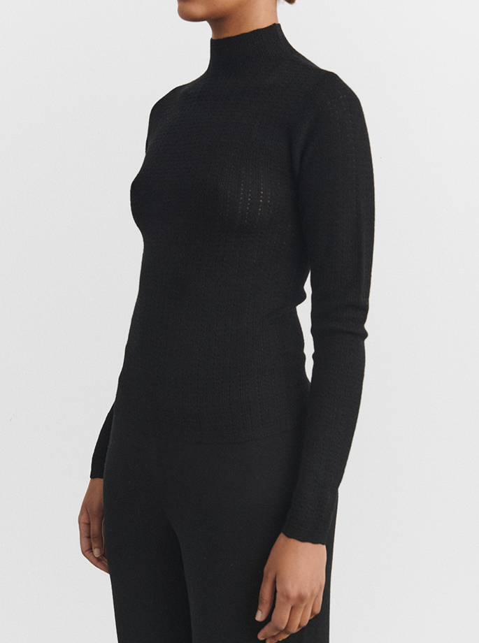 Fub - Highneck Strik sort