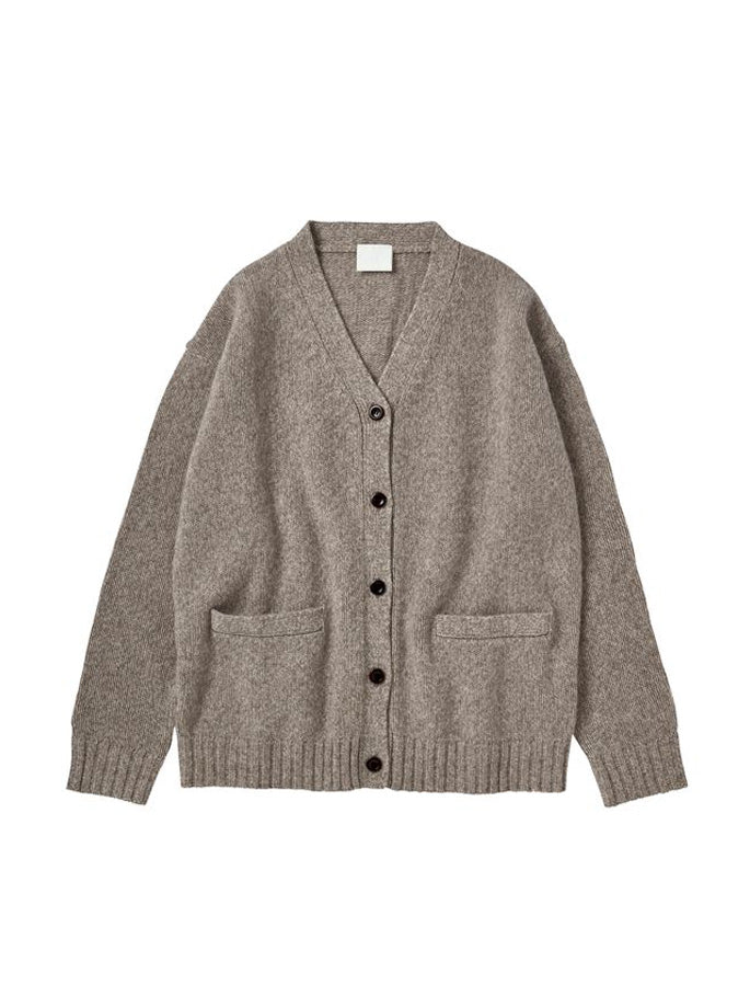 Fub - Lambswool Cardigan Oatmeal/Hazel