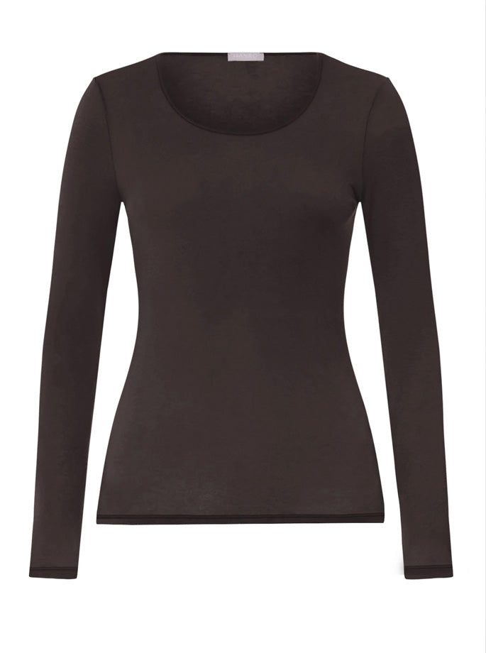 Hanro - Shirt - bluse ultralight uld mocca