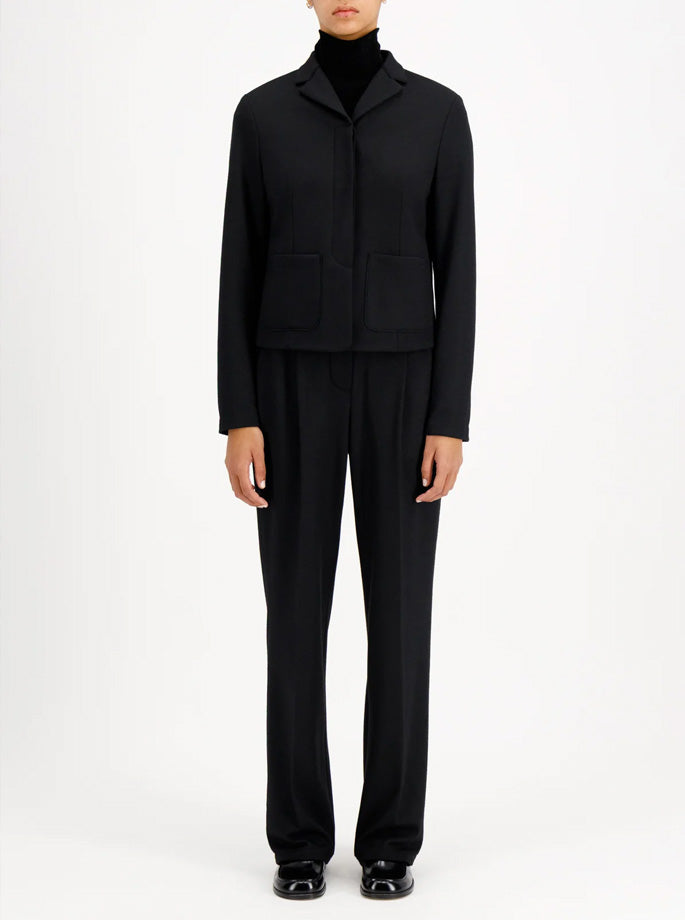 Harris Wharf -Cropped blazer I merino sort