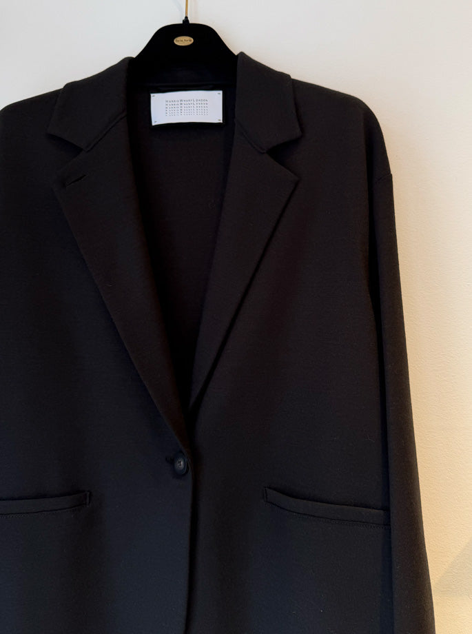 Harris Wharf - dropped shoulder blazer I superfine merino brun
