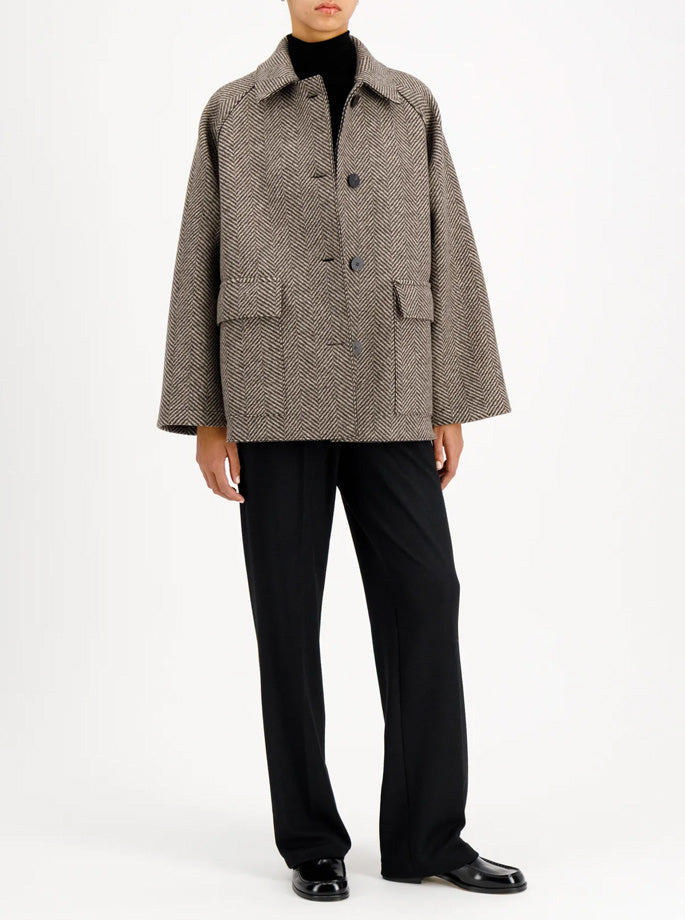 Harris Wharf - Raglan jakke i cashmere blend