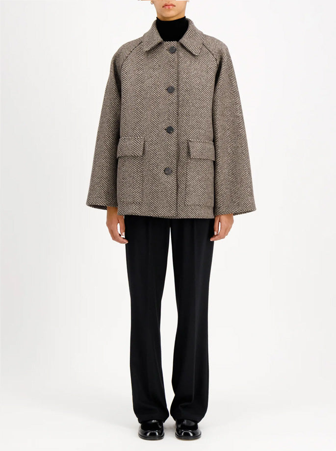 Harris Wharf - Raglan jakke i cashmere blend