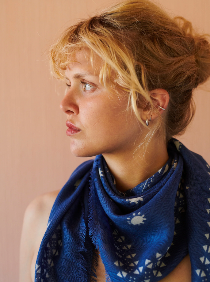 Habiba - tørklæde paloma scarf blue