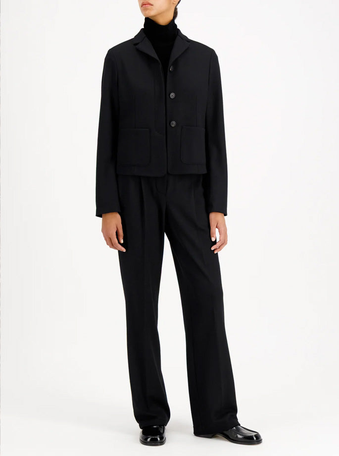 Harris Wharf -Cropped blazer I merino sort