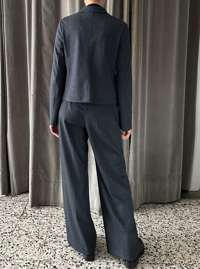 Harris Wharf - Fly Front cropped Jakke Anthracite