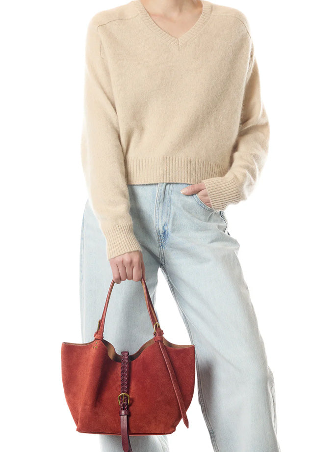 Jerome Dreyfuss - Joseph S Split Suede Taske rouille