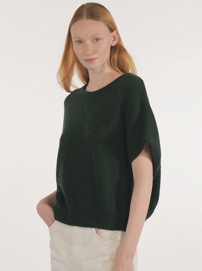 Les Racines Du Ciel - Aube Sleeveless Strik Dark Green