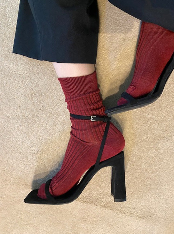 Mrs. Hosiery - Silky Strømper burgundy
