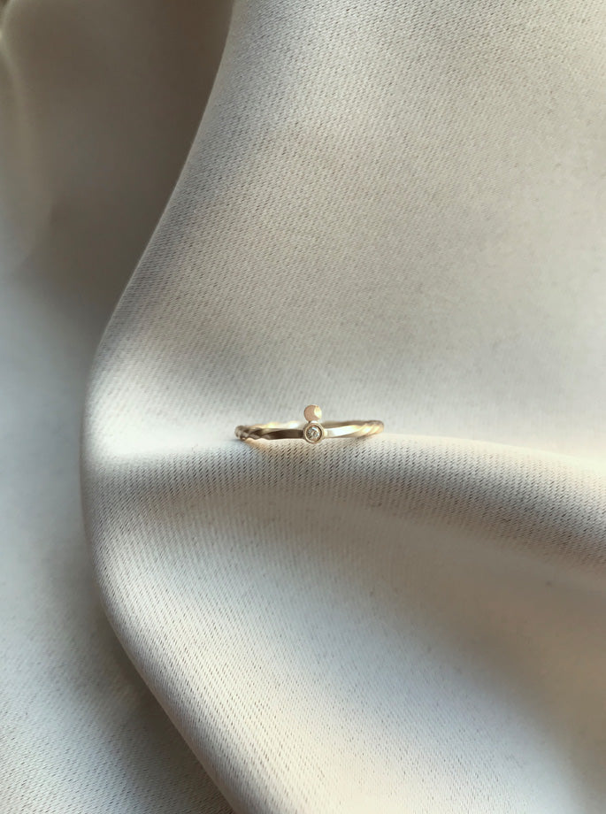 Nordenstam - Sun & Moon Diamant Ring 8kt Guld