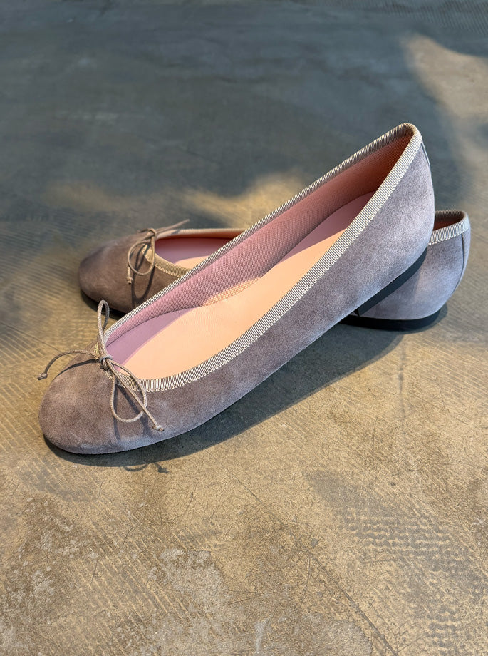 Pretty Ballerinas - grå ruskind