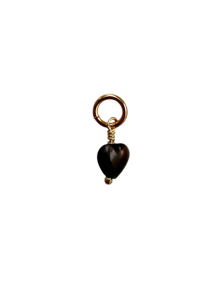 Pico - French Mini Heart Vedhæng mocca