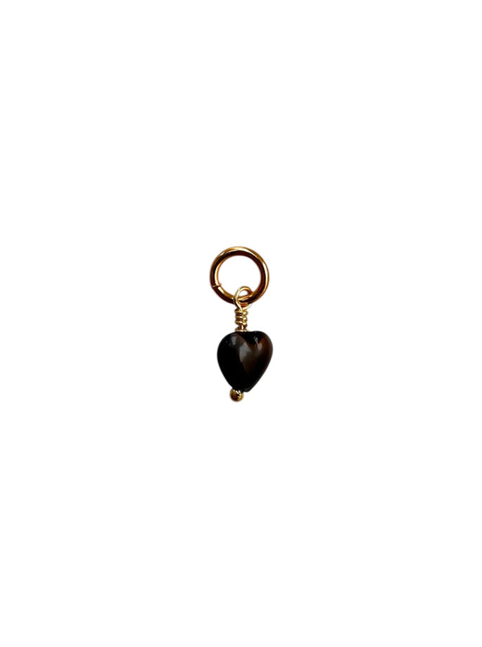 Pico - French Mini Heart Vedhæng mocca