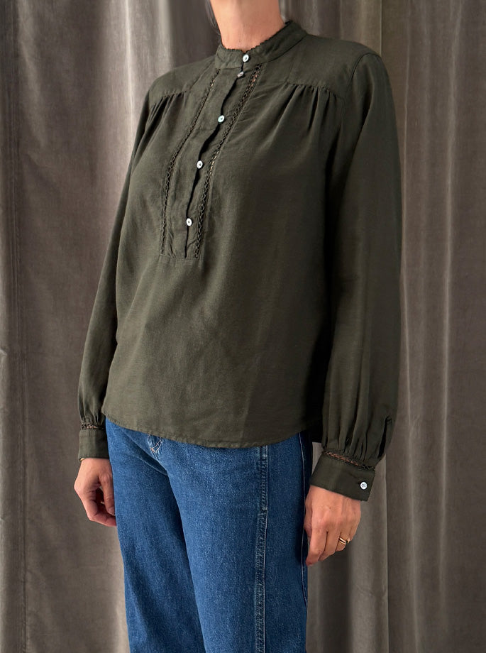 Pomandere - 9508p Skjorte forest green