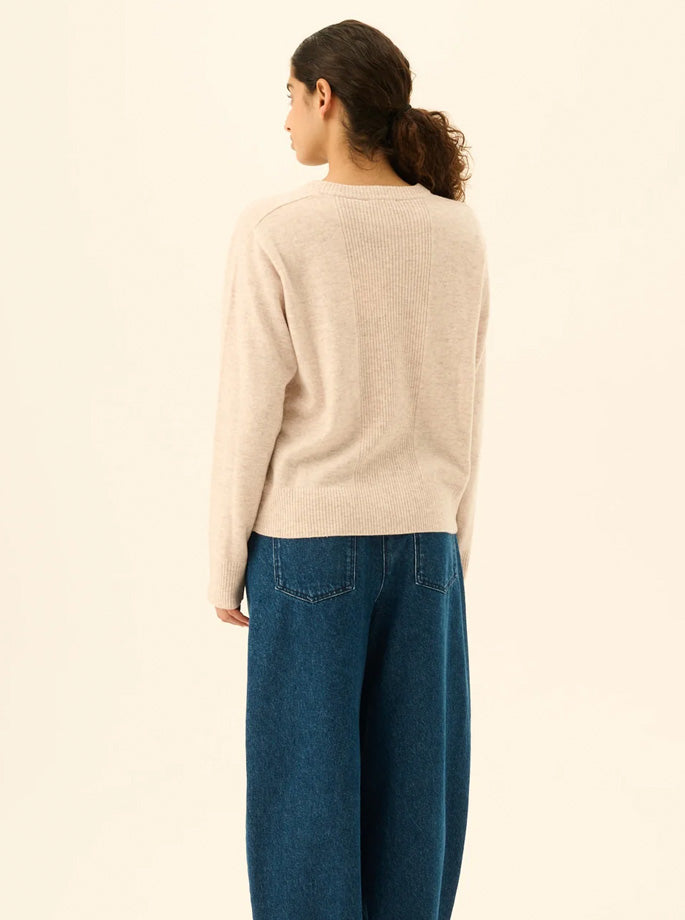 Rue de Tokyo - Karrie Merino Strik beige melange