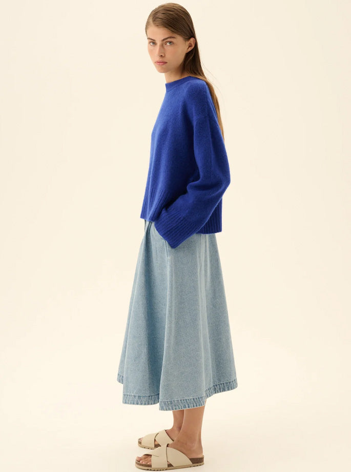 Rue De Tokyo - Pen Denim Nederdel Light Denim
