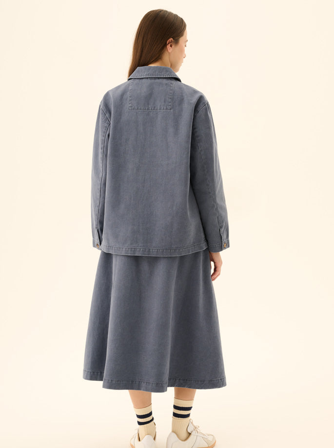 Rue de Tokyo - Cameron Faded Twill jakke i soft blå
