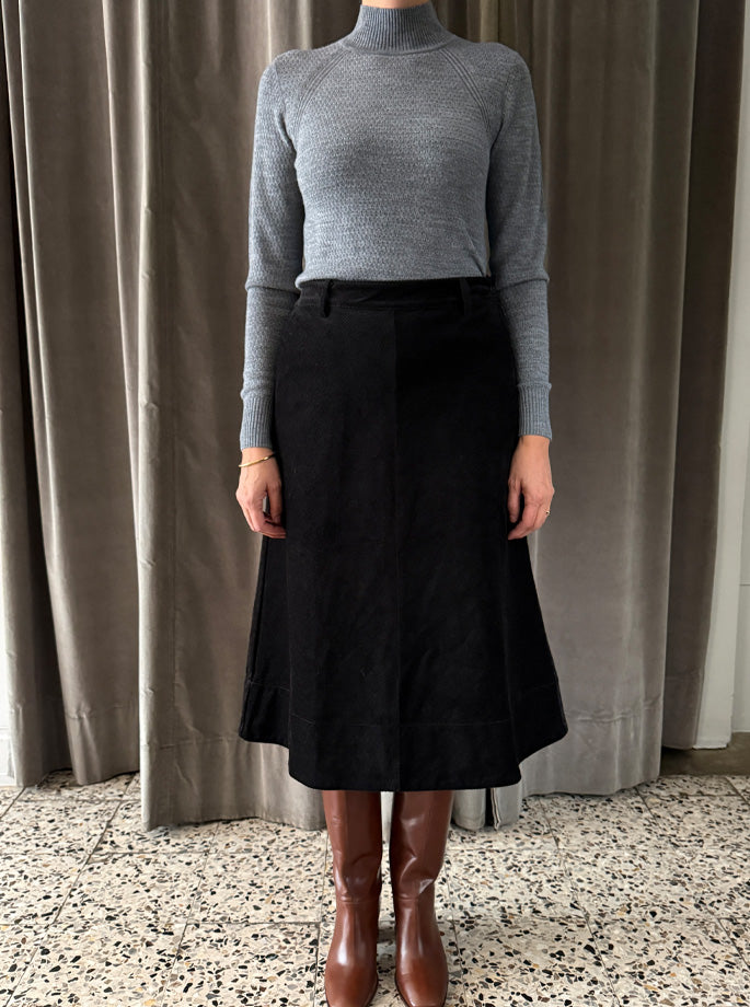 Rue de Tokyo - Prym Structured Corduroy Nederdel sort