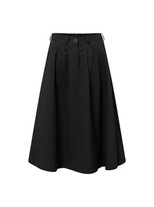 Rue De Tokyo - Pen Nederdel Dyed Twill Black - Organic Fashion - ES Webshop