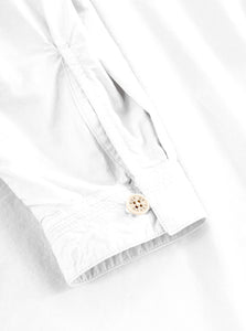 Rue De Tokyo - Shelby Poplin Skjorte Hvid - Organic Fashion - ES Webshop