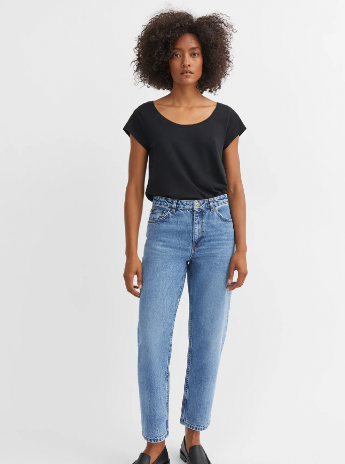 Skall Studio - Allison Cropped Jeans Mid Blue