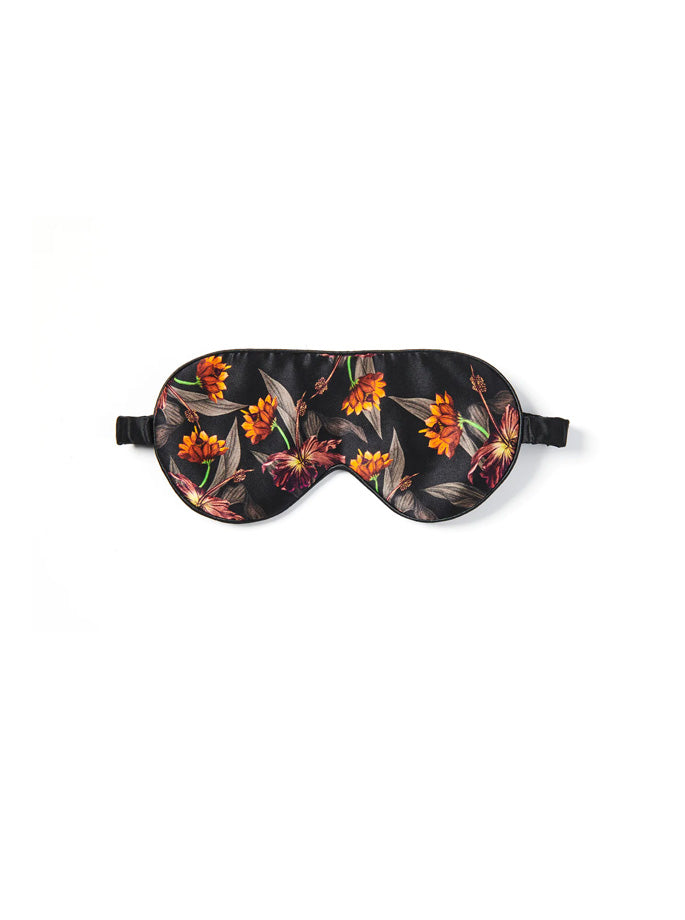 Fan Palm - Sleeping Mask Black Hipiscus - 100% Mårbærsilke - ES Webshop