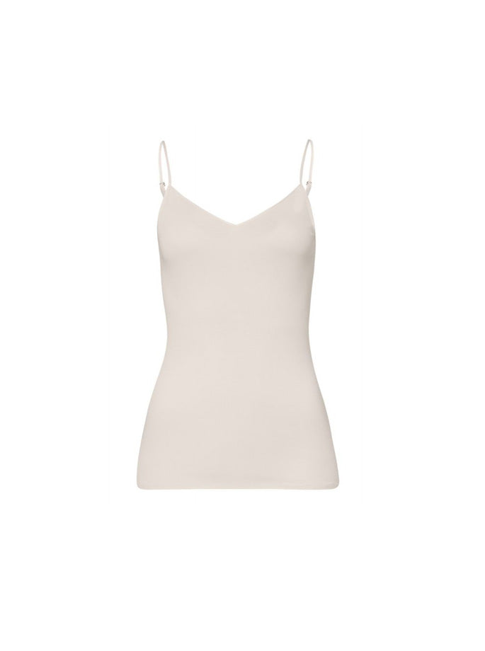 Hanro - Bomulds Top uden sømme Pale Cream