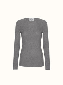 Wuth - Basic Cashmere Bluse Steel Grey - 100% cashmere - Organic Fashion - ES Webshop